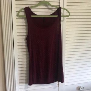 Studded maroon tank
